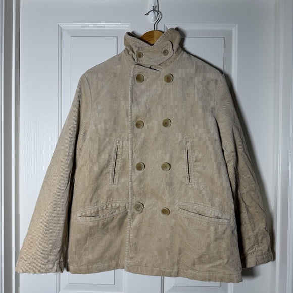 Uniqlo Ines de la Fressange Corduroy Double Breasted Pea Coat Jacket Medium - Picture 2 of 16